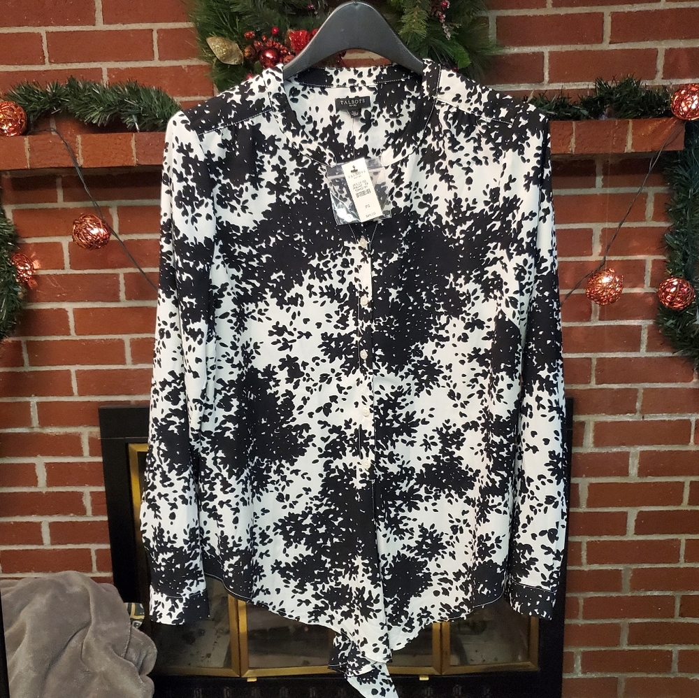 NWT Women's Talbots Petite Long Sleeve Top Small